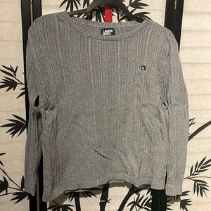 Chase Bank gray long sleeve sweater